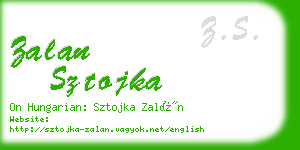 zalan sztojka business card